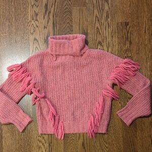Cozy Pink Turtleneck Sweater